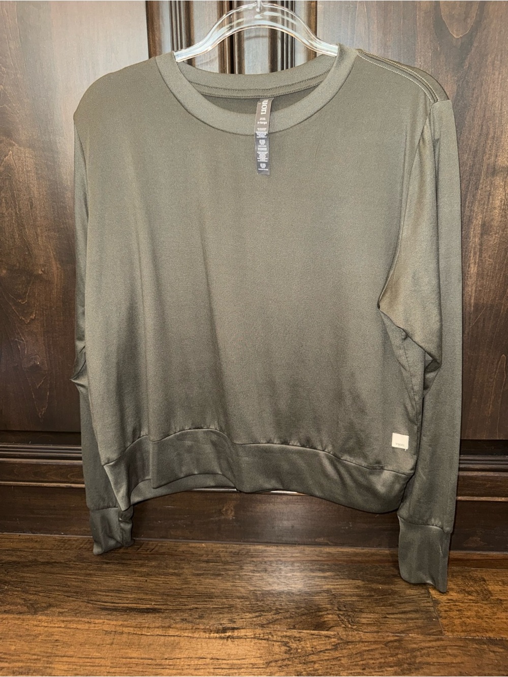 Vuori Olive Green Long-Sleeve Pullover Sweatshirt